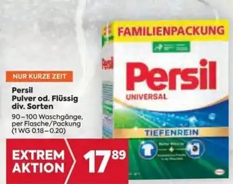 Billa Persil Pulver od. Flüssig div, Sorten 90-100 WC Angebot