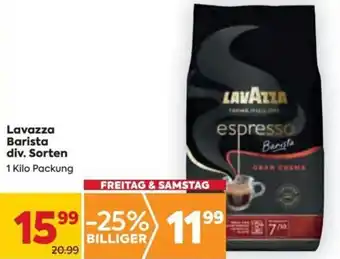 Billa Lavazza Barista div. Sorten 1 kilo Angebot