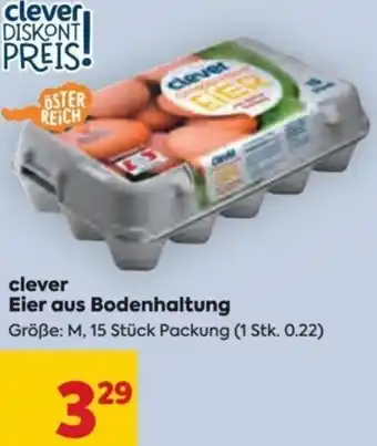 Billa clever Eier aus Bodenhaltung 15 Stk. Angebot