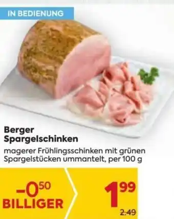 Billa Berger Spargelschinken 100g Angebot