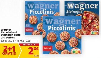 Billa Wagner Piccolinis od. Steinofen Pizza div. Sorten 270 g-350 g Angebot