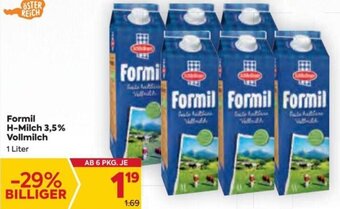 Billa Formil H-Milch 3,5% Vollmilch 1 Liter Angebot