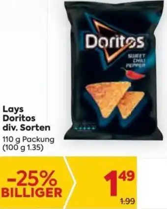 Billa Lays Doritos div. Sorten 110g Angebot