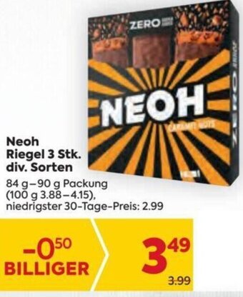 Billa Neoh Riegel 3 stk. div. Sorten 84 g- 90 g Angebot
