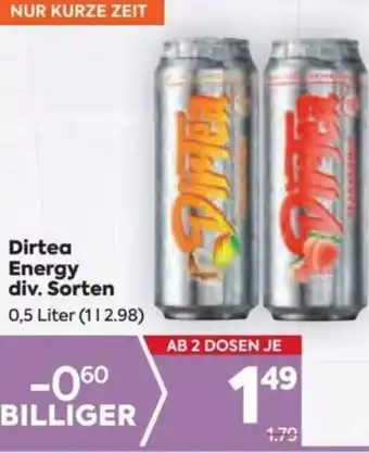 Billa Dirtea Energy div. Sorten 0,5 Liter Angebot