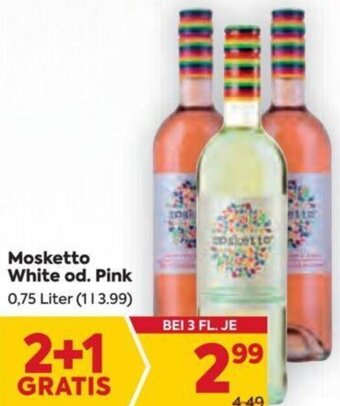 Billa Mosketto White od. Pink 0,75 Liter Angebot