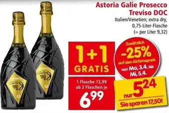 Interspar Astoria Galie Prosecco Treviso DOC 0,75 Liter Angebot