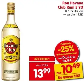 Interspar Ron Havana Club Rum 3 YO 0,7-Liter Angebot