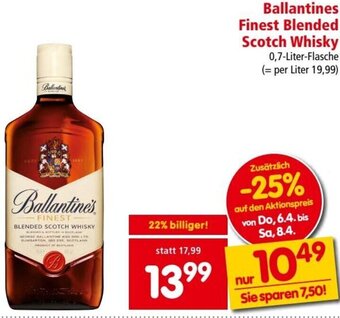 Interspar Ballantines Finest Blended Scotch Whisky 0,7-Liter Angebot
