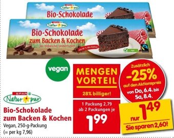 Interspar Bio-Schokolade zum Backen & Kochen 250 g Angebot