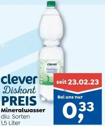 ADEG clever Mineralwasser 1,5 Liter Angebot