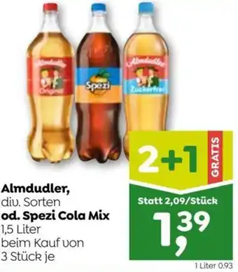 ADEG Almdudler, od. Spezi Cola Mix 1,5 Liter Angebot