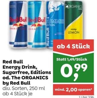 ADEG Red Bull Energy Drink, Sugarfree, Editions od. The Organics by Red Bull 250 ml Angebot