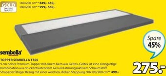 JYSK Topper Sembella T300 90x190/ 200 cm Angebot