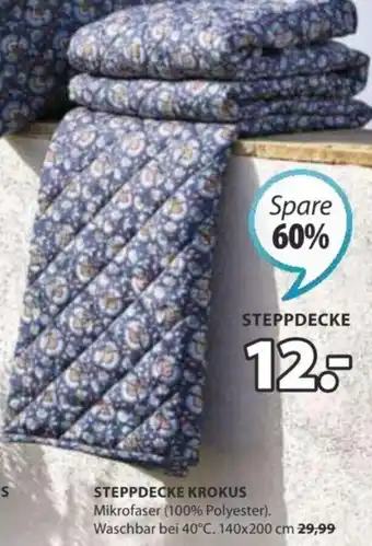 JYSK Steppdecke Krokus 140x200 cm Angebot