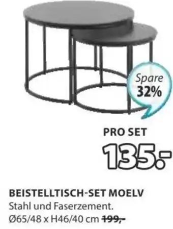 JYSK Beistelltisc-Set Moelv ø65/48 x H46/40 cm Angebot