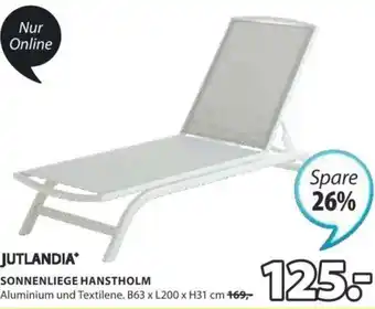 JYSK Jutlandia Sonnenliege Hanstholm B63 x L200 x H31 cm Angebot