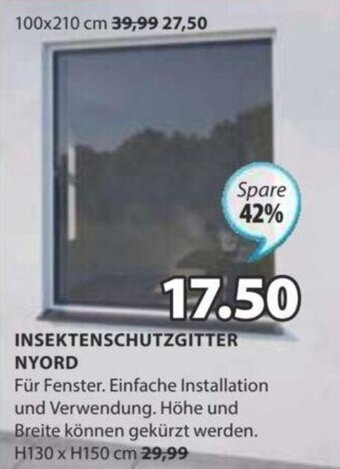 JYSK Insektenschutzgitter Nyord H130 x H150 cm Angebot