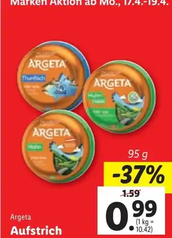 Lidl Argeta Aufstrich 95 g Angebot