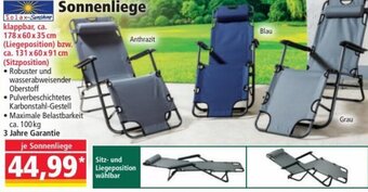 Norma Sonnenliege Angebot