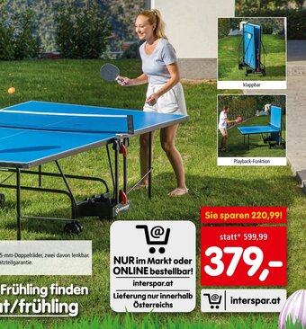Interspar Tischtennistisch Space Tec Outdoor Angebot