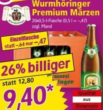 Norma Wurmhöringer Premium Märzen 20x0,5 l Angebot