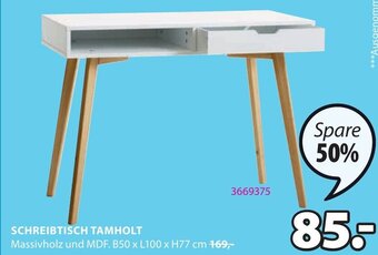 JYSK Schreibtisch Tamholt B50 x L100 x H77 cm Angebot