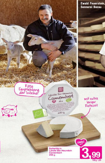Sutterlüty Sutterlüty's Landle Bio-Heumilch Camembert 250 g Angebot