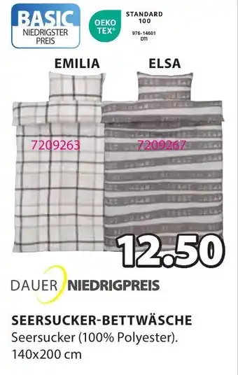 JYSK Seersucker-Bettwäsche 140 x 200 cm Angebot