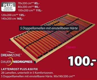 JYSK Lattenrost Plus A50 Fix 90x190/200 cm Angebot