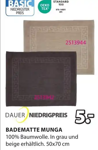 JYSK Badematte Munga 50x70 cm Angebot