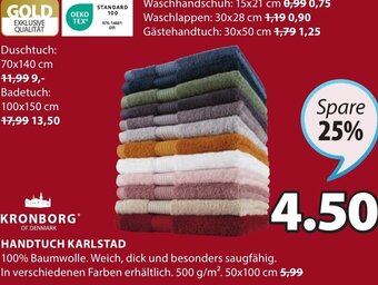 JYSK Handtuch Karlstad 50x100 cm Angebot