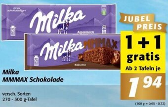 Nah&Frisch Milka MMMax Schokolade 270-300 g Angebot