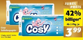 Nah&Frisch Cosy Toilettenpapier 10 x 150 Blatt Angebot