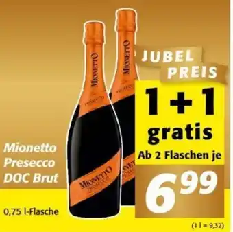 Nah&Frisch Mionetto Presecco DOC Brut 0,75 l Angebot