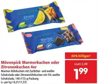 Interspar Restaurant Mövenpick Marmorkuchen oder Zitronenkuchen 4er 140-/172 g Angebot