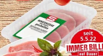 Spar Schweine minutensteak Angebot