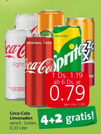 Spar Coca cola limonade Angebot