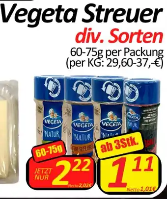 Wurstico Vegeta Streuer 60-75 g Angebot