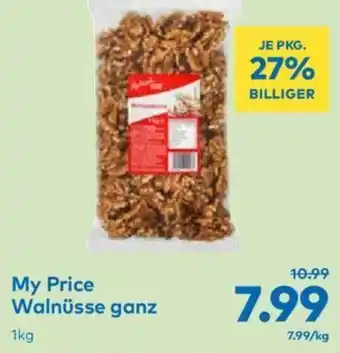T&G My Price Walnüsse ganz 1 kg Angebot