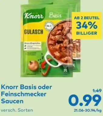 T&G Knorr Basis oder Feinschmecker Saucen Angebot