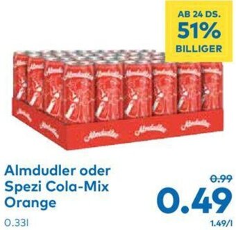 T&G Almdudler oder Spezi Cola-Mix Orange 0.33l Angebot