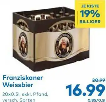 T&G Franziskaner Weissbier 20x0.5l Angebot