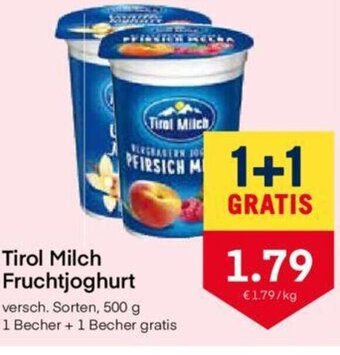 MPreis Tirol Milch Fruchtjoghurt 500 g Angebot