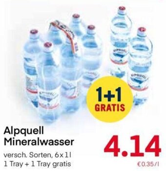 MPreis Alpquell Mineralwasser 6x1l Angebot