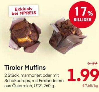 MPreis Tiroler Muffins 260 g Angebot