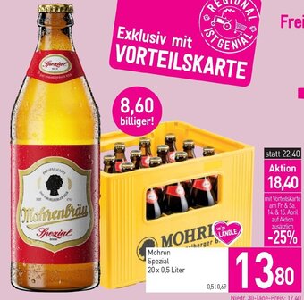 Sutterlüty Mohren Spezial 20 x 0,5 Liter Angebot