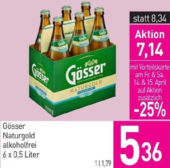 Sutterlüty Gösser Naturgold alkoholfrei 6 x 0,5 Liter Angebot