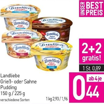 Sutterlüty landliebe Grieß- oder Sahne Pudding 150 g/225 g Angebot