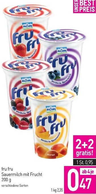 Sutterlüty fru fru Sauermilch mit Frucht 200g Angebot